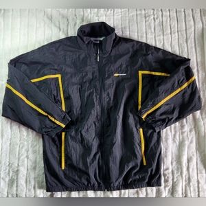 Vintage Reebok Lined Nylon Windbreaker Adult XL  Jacket Trim Zip Up Sport Men